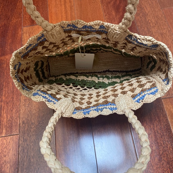 NWT Doen Orla Bag in Multicolor Raffia - Picture 5 of 8